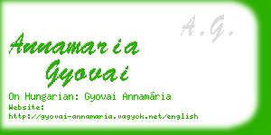 annamaria gyovai business card