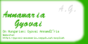 annamaria gyovai business card